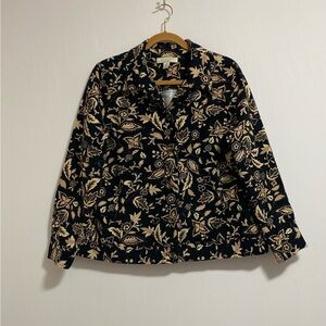 Appleseed's Black and Gold Patterned Blazer